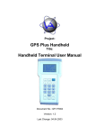 GPS Plus Handheld Handheld Terminal User Manual