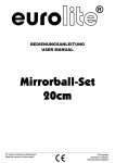 Mirrorball Set 20cm w/LED Pinspot user manual