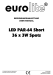 LED PAR-64 Short 36 x 3W User Manual - Licht