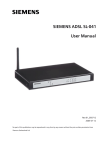 SIEMENS ADSL SL-041 User Manual