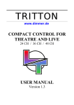 COMPACT CONTROL FOR THEATRE AND LIVE USER MANUAL