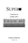 USER'S MANUAL SuperServer 4048B-TRFT