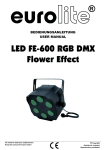 EUROLITE LED FE-600 RGB DMX User Manual - DJs