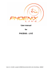User manual for PHOENIX – LIVE
