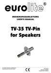 TV-35 TV-Pin for speakers user manual
