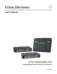 VTG 400D/400 DVI User's Manual