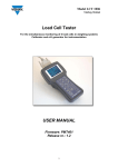 Load Cell Tester LCT 1006 User Manual 1.2