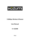 150Mbps Wireless N Router User Manual K