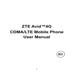 ZTE Avid(TM) 4G User Manual (English - DOC