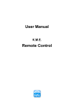 User Manual Remote Control