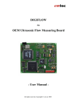 DIGIFLOW OEM Ultrasonic Flow Measuring Board - User Manual -