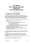 User Manual WDecD-TN DCC Accessory Decoder - Bahn-in