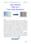 User Manual: MSC to C Test Code Generator