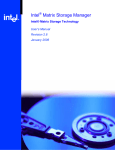 Intel(R) Matrix Storage Manager User's Manual