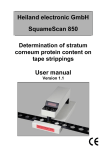 User manual Heiland electronic GmbH SquameScan 850