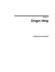 Version 4.0: Origin User's Manual