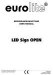 EUROLITE LED Sign OPEN user manual