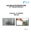 User Manual PD-BE32AU-OND 32&rdquo; Industrial Monitor