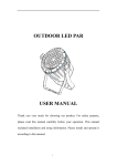 OUTDOOR LED PAR USER MANUAL