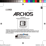 EN Version:1.0 User Manual ARCHOS Blood Pressure Monitor