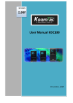 User Manual KDC100 2.86F