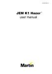 JEM K1 Hazer user manual