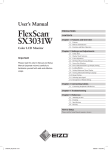 FlexScan SX3031W User's Manual