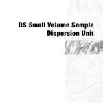 Manual: QS Small Volume Sample Dispersion Unit user manual