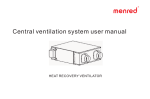 Central ventilation system user manual