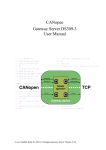 CANopen Gateway Server DS309-3 User Manual TCP