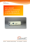 User manual Ultrasonics Generator soniKKs digital K1-Z