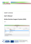 HABIT-CHANGE User's Manual Online Decision Support System