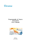 Programmable AC Source 61511/61512 User's Manual
