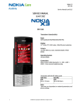 Nokia X3 RM-540 Service Manual L1L2 v1.0