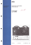 Service Manual Braun TG 1000 (ab Gerätenummer 14301)