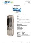 Nokia 6303i Classic RM-638 Service Manual L1L2