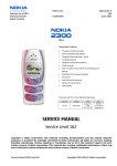 Service Manual Nokia 2300 Level 1&2