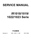 SERVICE MANUAL iR1018/1019/ 1022/1023 Serie