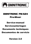 OMNITRONIC PM-524 Service-manual Serviceunterlagen