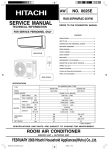 SERVICE MANUAL - Hitachi Air Conditioning