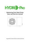 HYDRO-PRO Swimming Pool Heat Pump User and Service manual