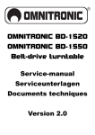 OMNITRONIC BD-1520 OMNITRONIC BD-1550 Belt