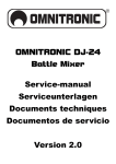 OMNITRONIC DJ-24 Service-manual Serviceunterlagen Documents