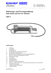 Bedienungs- und Wartungsanleitung Instruction and Service Manual