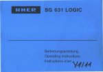 Service Manual Uher SG 631, englisch