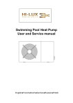 Swimming Pool Heat Pump User and Service manual