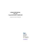 OPERATORS MANUAL FOR THE Teejet 500 SLURRY COMPUTER