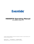 H8000FW Operators Manual