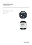 Operating Instructions Busch-Dimmer&reg; Memory - Busch