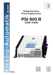 User Guide PSI 800R 320W & 640W Power Supply Series